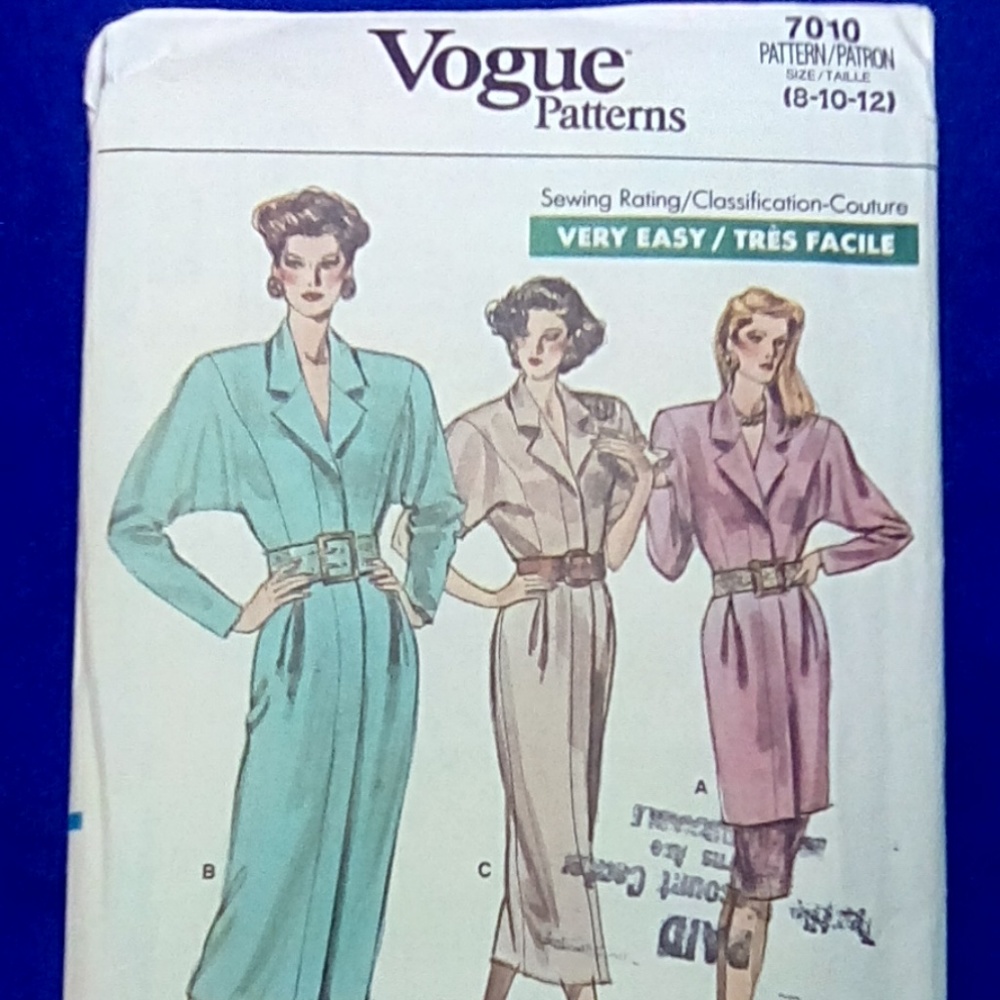 VOGUE Vintage Vogue Dress or Tunic & Skirt 8-12
